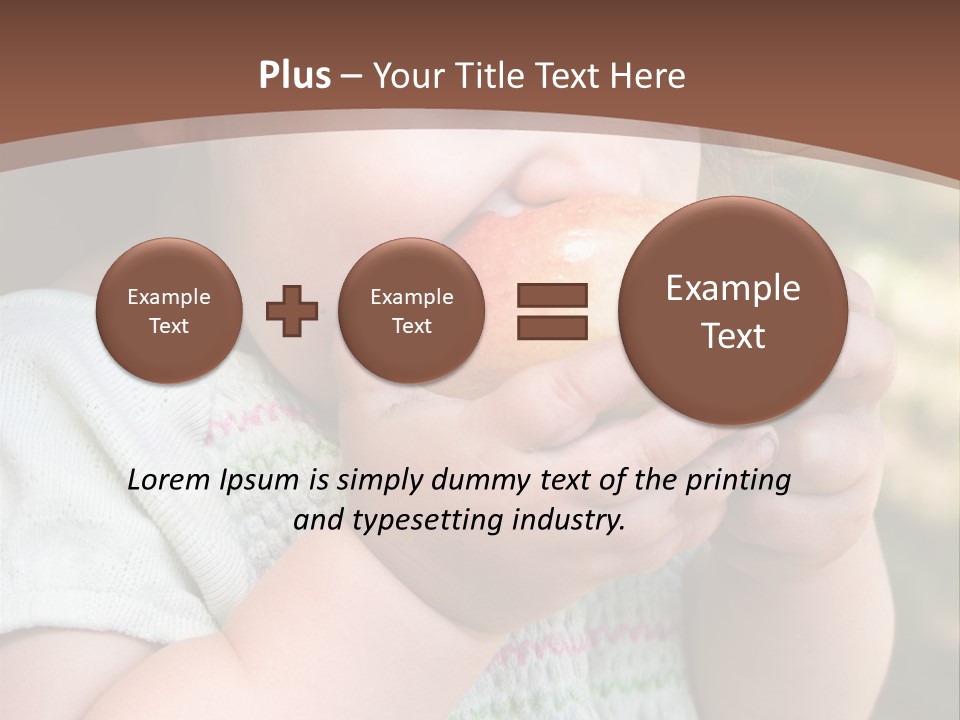 A Little Girl Holding An Apple In Her Hands PowerPoint Template