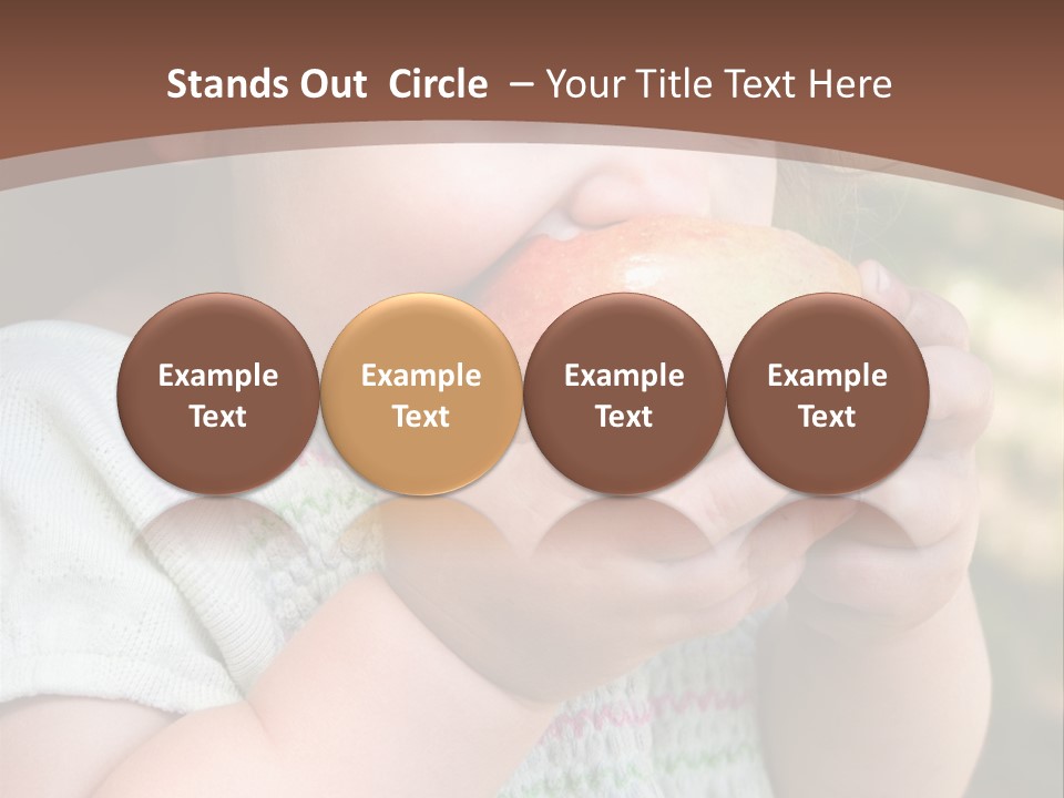 A Little Girl Holding An Apple In Her Hands PowerPoint Template