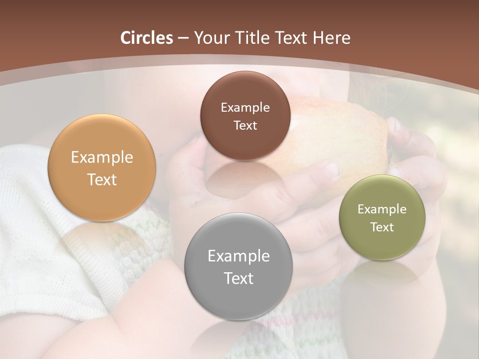 A Little Girl Holding An Apple In Her Hands PowerPoint Template