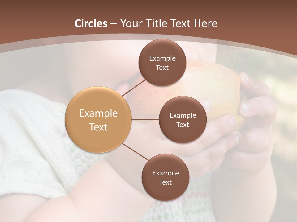 A Little Girl Holding An Apple In Her Hands PowerPoint Template