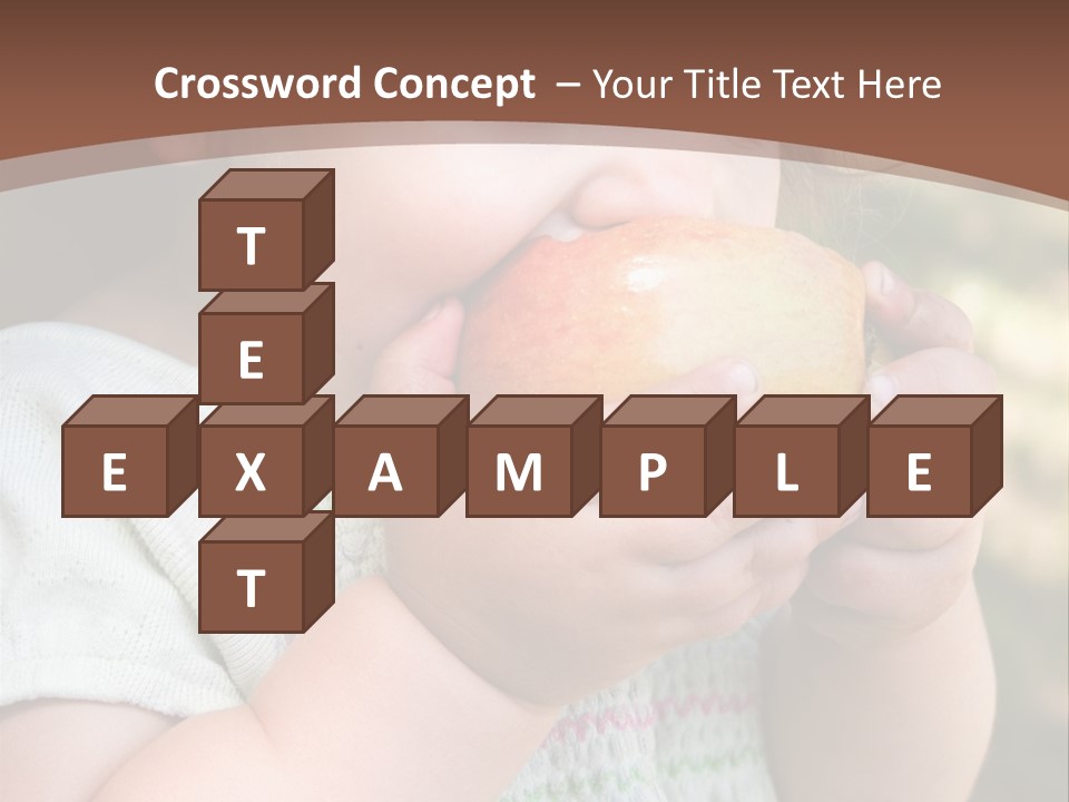 A Little Girl Holding An Apple In Her Hands PowerPoint Template