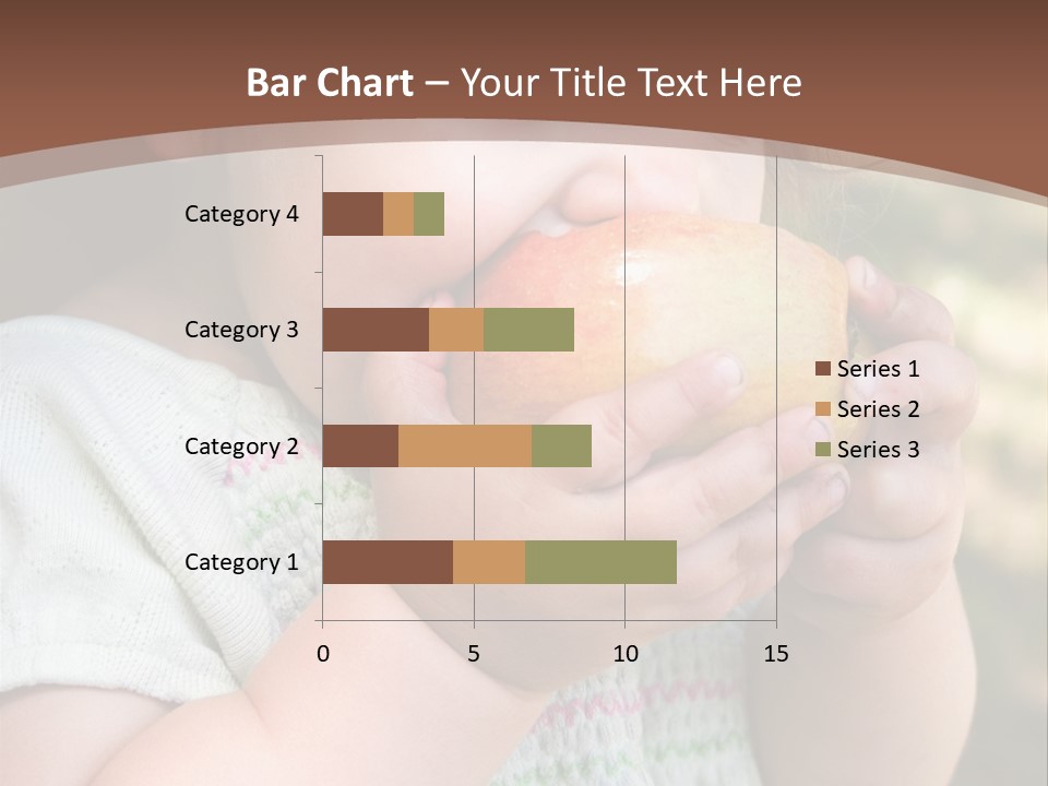 A Little Girl Holding An Apple In Her Hands PowerPoint Template