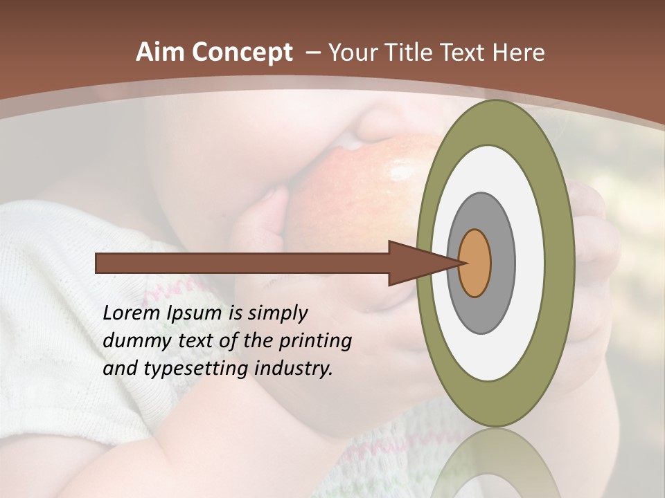 A Little Girl Holding An Apple In Her Hands PowerPoint Template