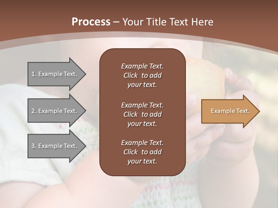 A Little Girl Holding An Apple In Her Hands PowerPoint Template