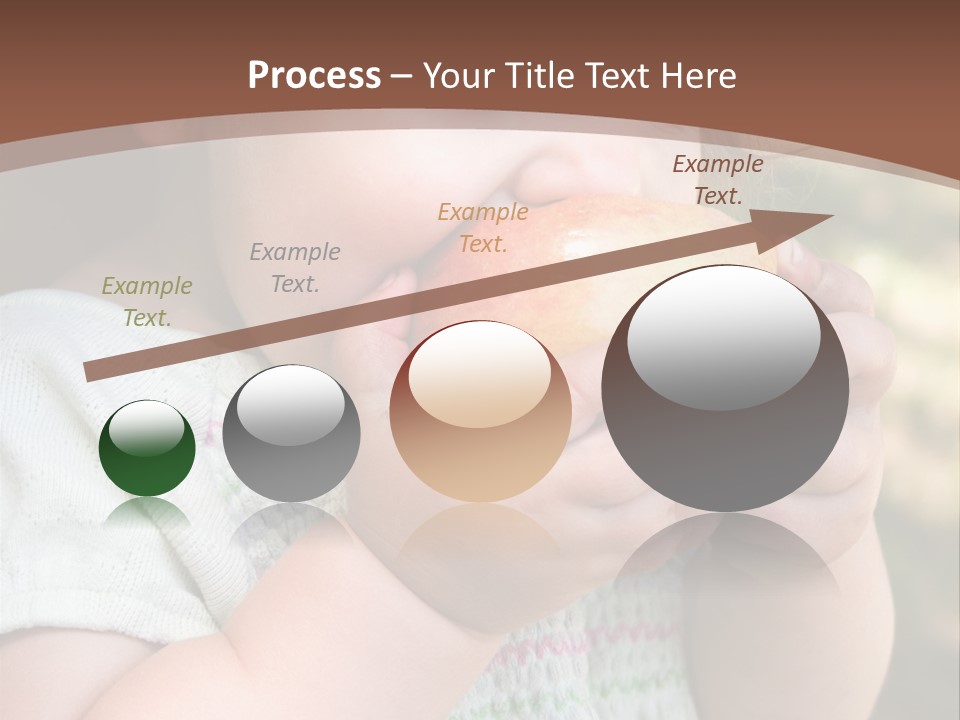 A Little Girl Holding An Apple In Her Hands PowerPoint Template