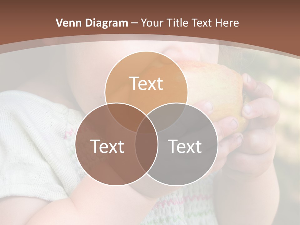 A Little Girl Holding An Apple In Her Hands PowerPoint Template