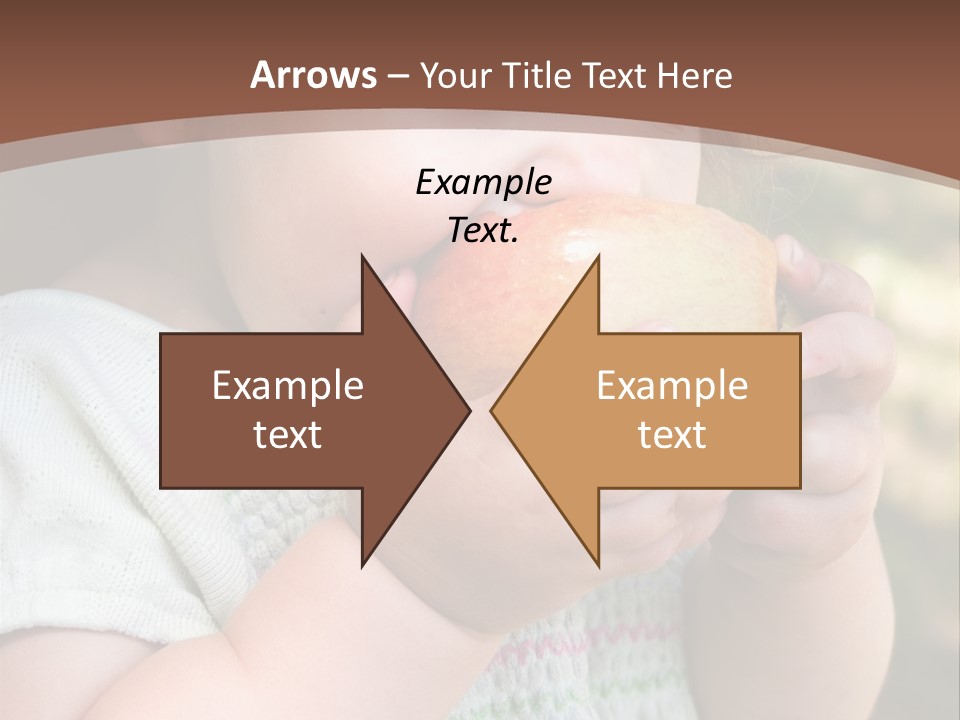 A Little Girl Holding An Apple In Her Hands PowerPoint Template