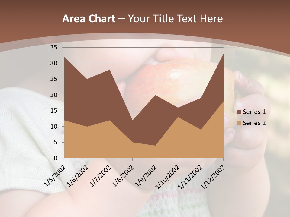 A Little Girl Holding An Apple In Her Hands PowerPoint Template