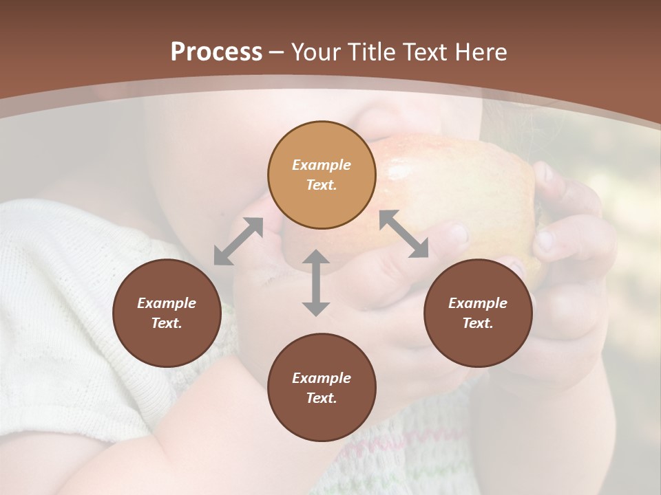 A Little Girl Holding An Apple In Her Hands PowerPoint Template