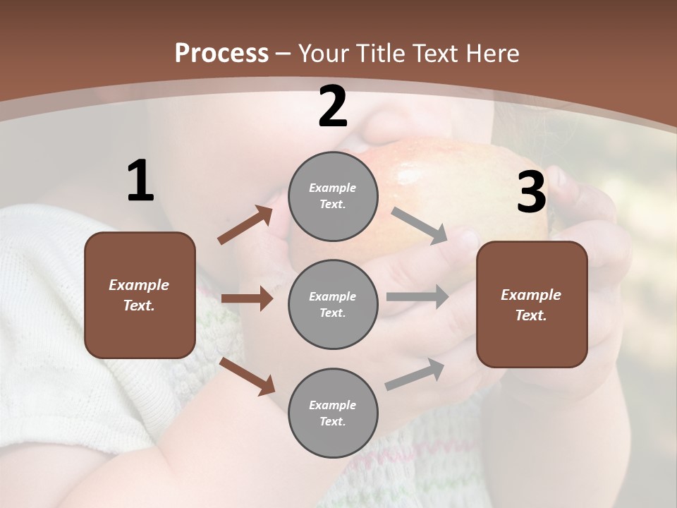 A Little Girl Holding An Apple In Her Hands PowerPoint Template