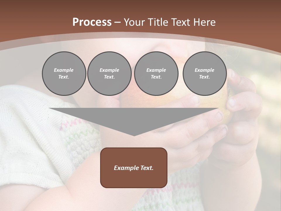 A Little Girl Holding An Apple In Her Hands PowerPoint Template