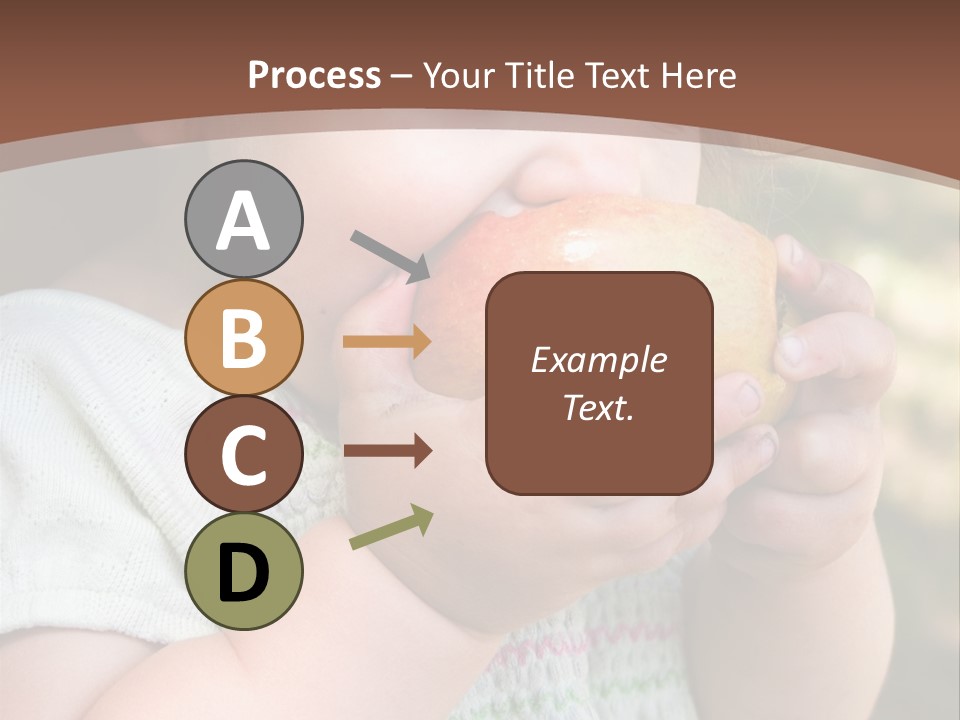 A Little Girl Holding An Apple In Her Hands PowerPoint Template