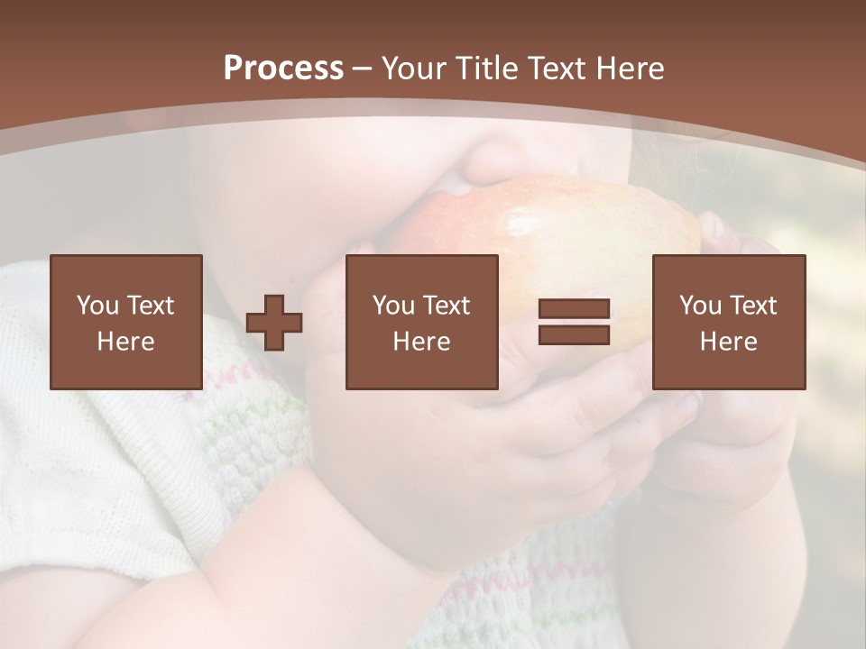 A Little Girl Holding An Apple In Her Hands PowerPoint Template