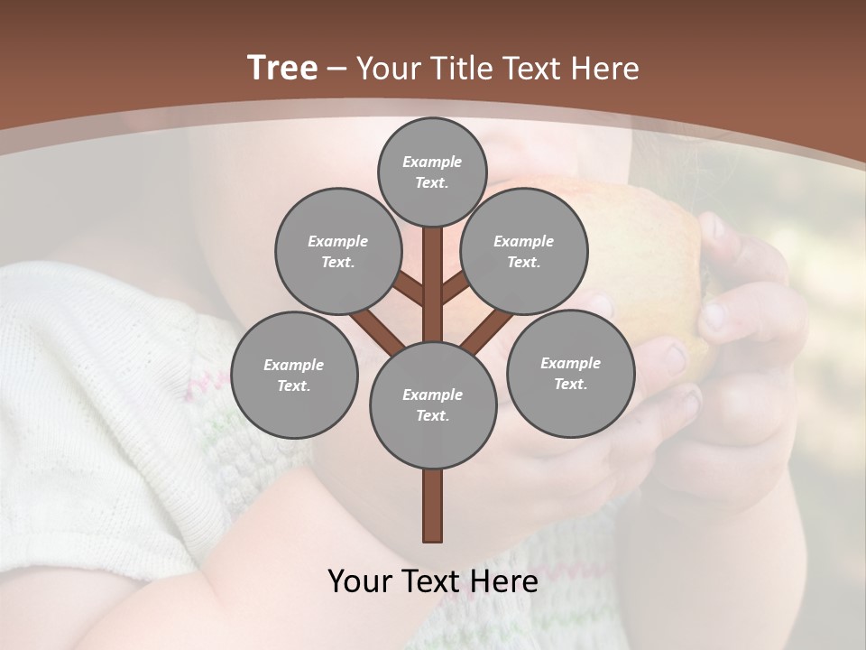 A Little Girl Holding An Apple In Her Hands PowerPoint Template