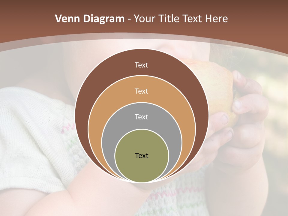 A Little Girl Holding An Apple In Her Hands PowerPoint Template