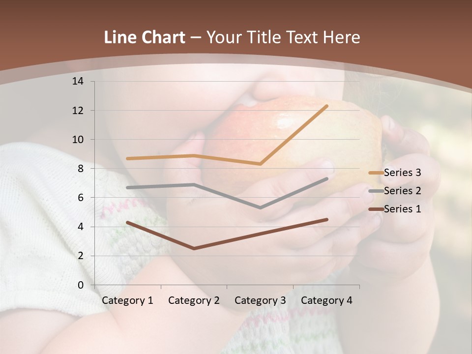 A Little Girl Holding An Apple In Her Hands PowerPoint Template