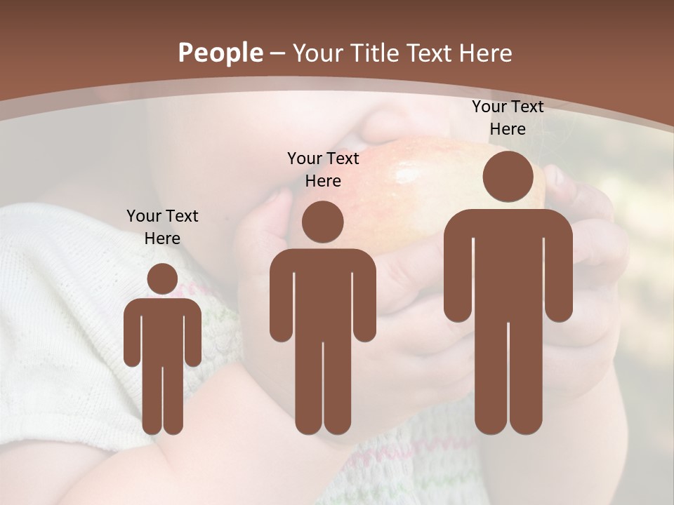 A Little Girl Holding An Apple In Her Hands PowerPoint Template