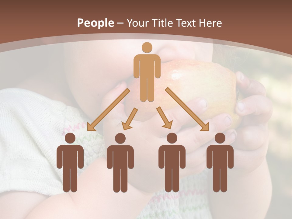 A Little Girl Holding An Apple In Her Hands PowerPoint Template