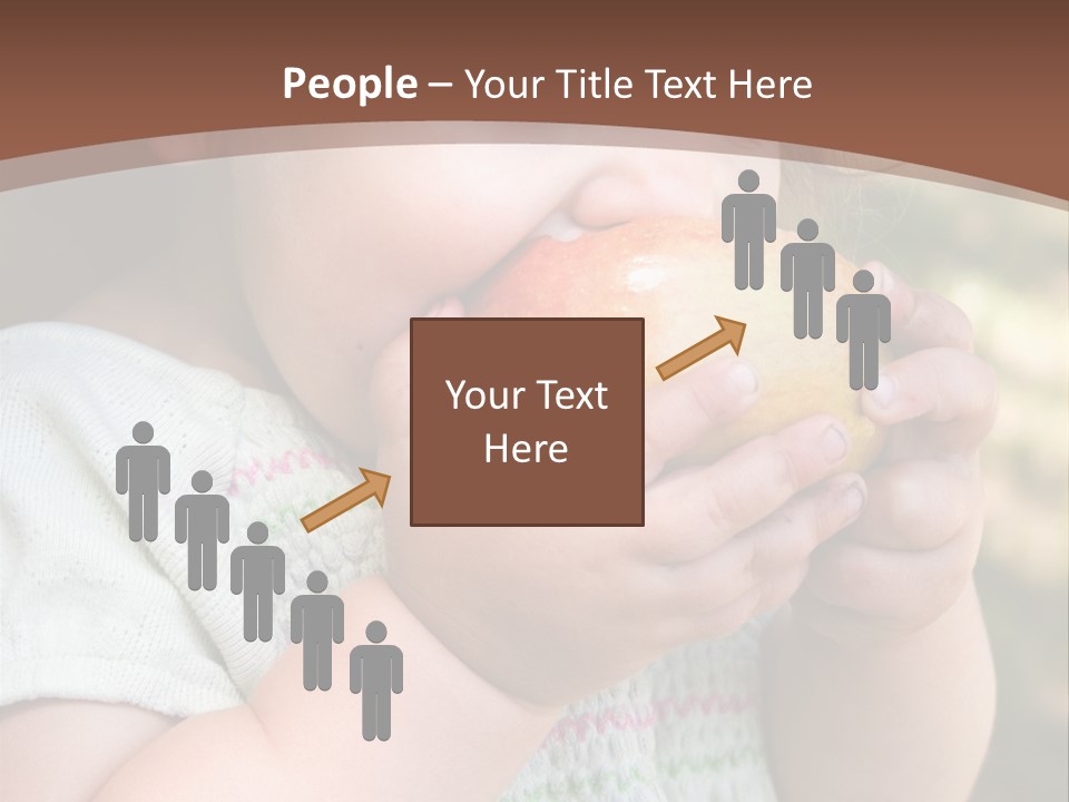 A Little Girl Holding An Apple In Her Hands PowerPoint Template