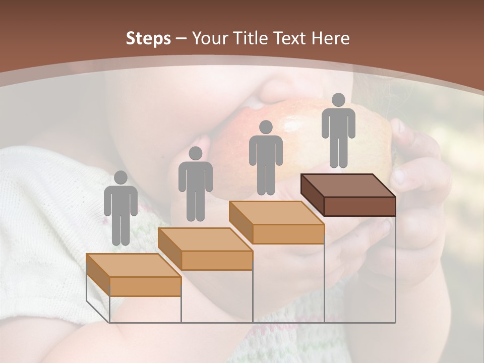 A Little Girl Holding An Apple In Her Hands PowerPoint Template