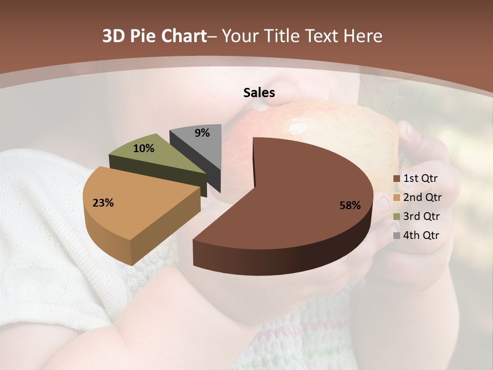 A Little Girl Holding An Apple In Her Hands PowerPoint Template