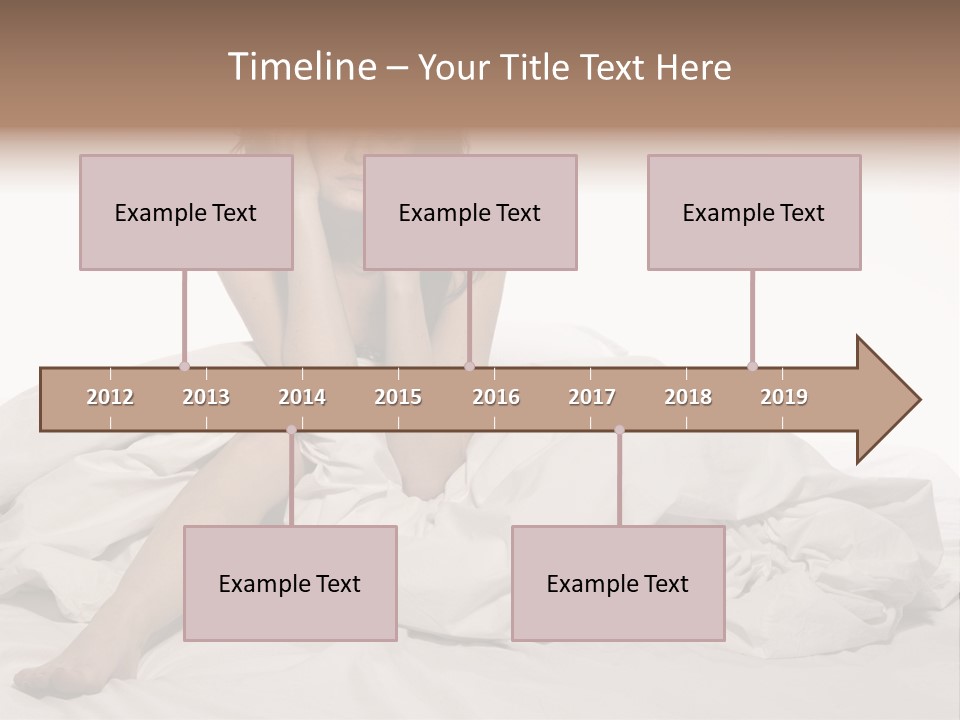 A Woman Sitting On A Bed Talking On A Cell Phone PowerPoint Template