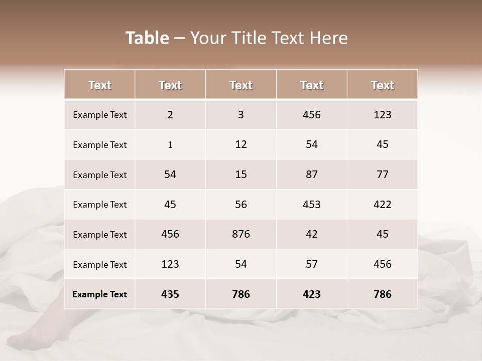 A Woman Sitting On A Bed Talking On A Cell Phone PowerPoint Template