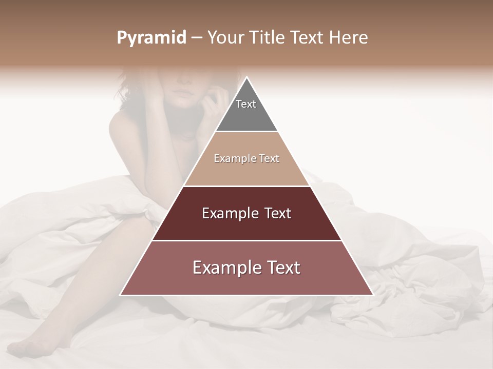 A Woman Sitting On A Bed Talking On A Cell Phone PowerPoint Template