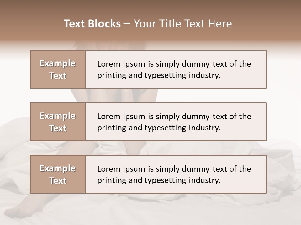 A Woman Sitting On A Bed Talking On A Cell Phone PowerPoint Template