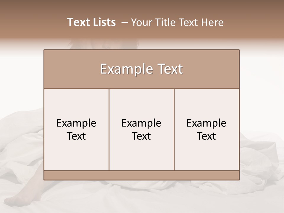 A Woman Sitting On A Bed Talking On A Cell Phone PowerPoint Template