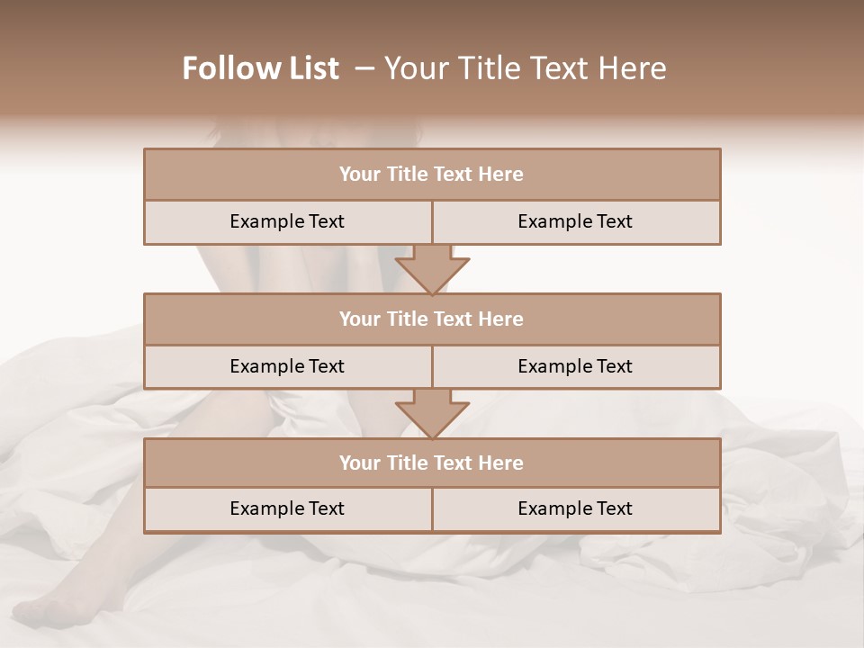 A Woman Sitting On A Bed Talking On A Cell Phone PowerPoint Template