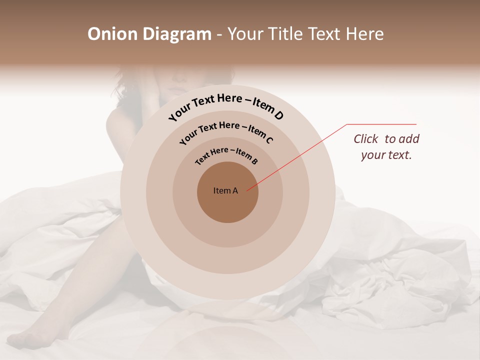 A Woman Sitting On A Bed Talking On A Cell Phone PowerPoint Template