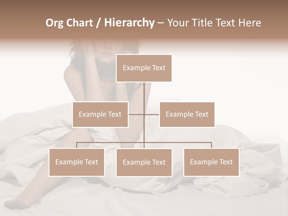 A Woman Sitting On A Bed Talking On A Cell Phone PowerPoint Template