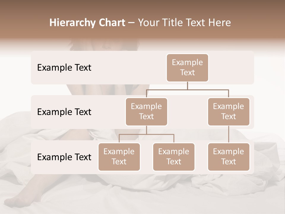 A Woman Sitting On A Bed Talking On A Cell Phone PowerPoint Template