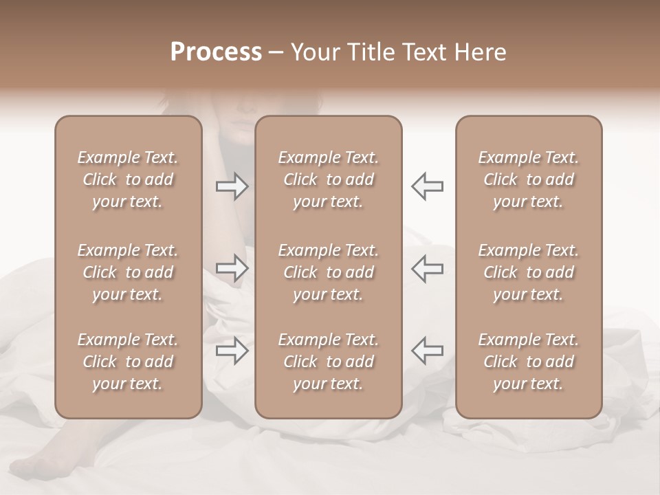 A Woman Sitting On A Bed Talking On A Cell Phone PowerPoint Template