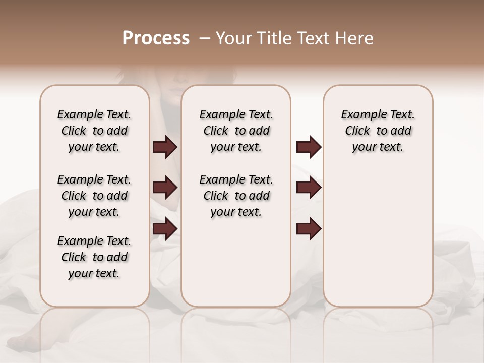 A Woman Sitting On A Bed Talking On A Cell Phone PowerPoint Template