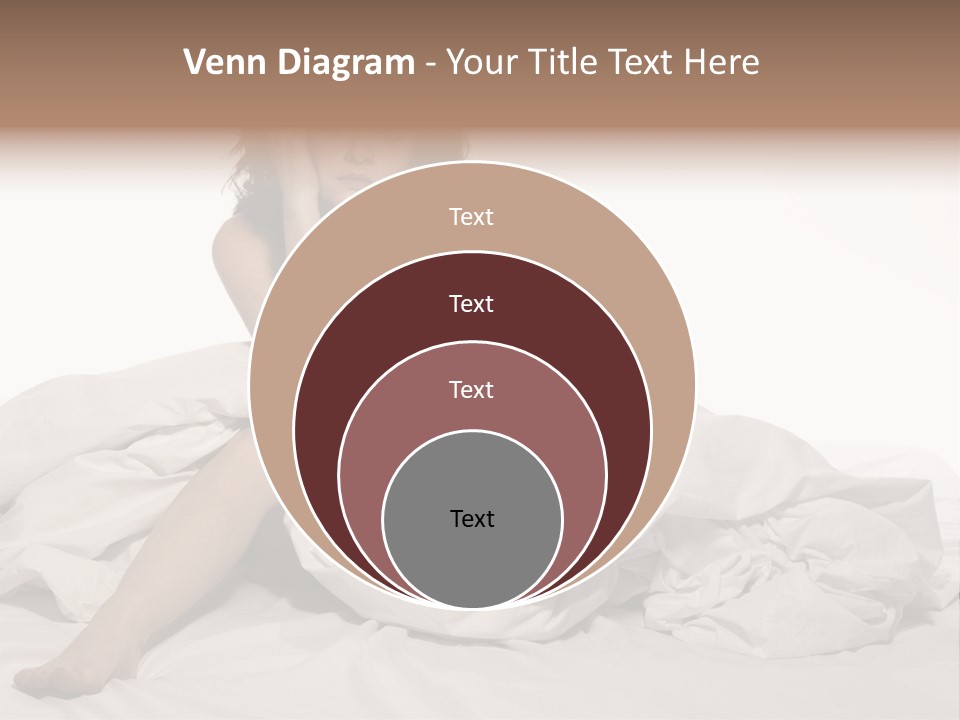 A Woman Sitting On A Bed Talking On A Cell Phone PowerPoint Template