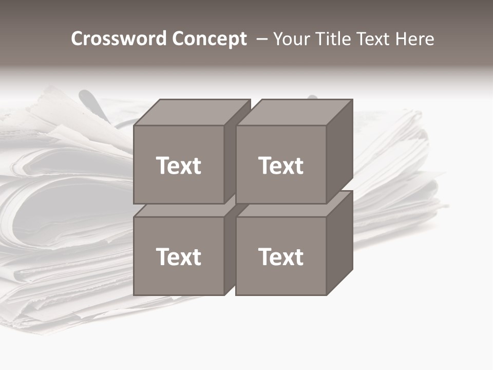 A Stack Of Newspapers With Glasses On Top Of It PowerPoint Template