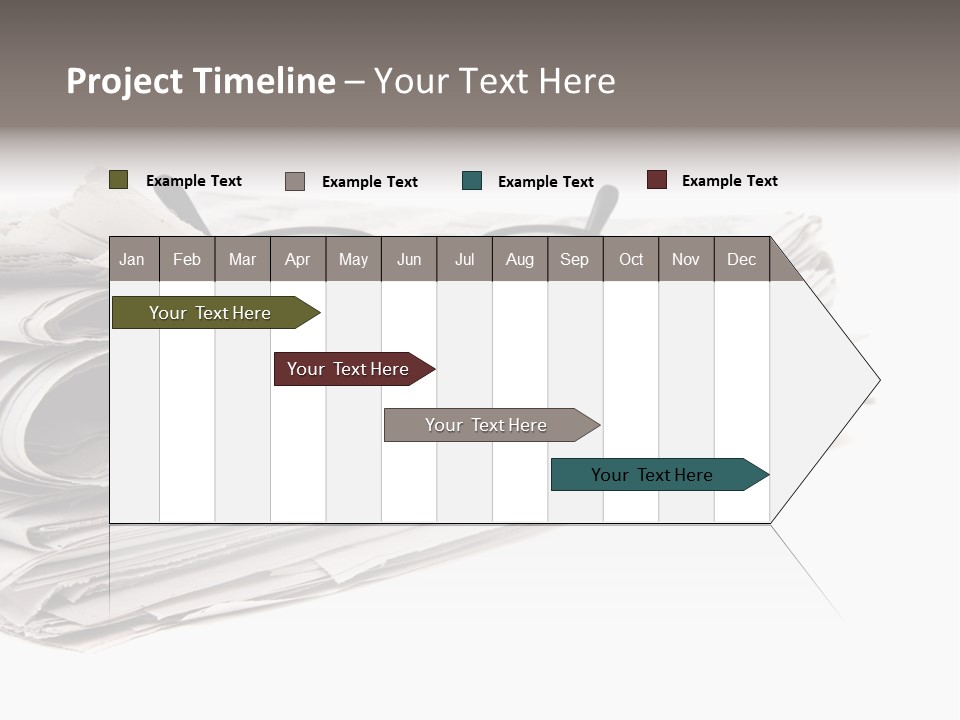 A Stack Of Newspapers With Glasses On Top Of It PowerPoint Template