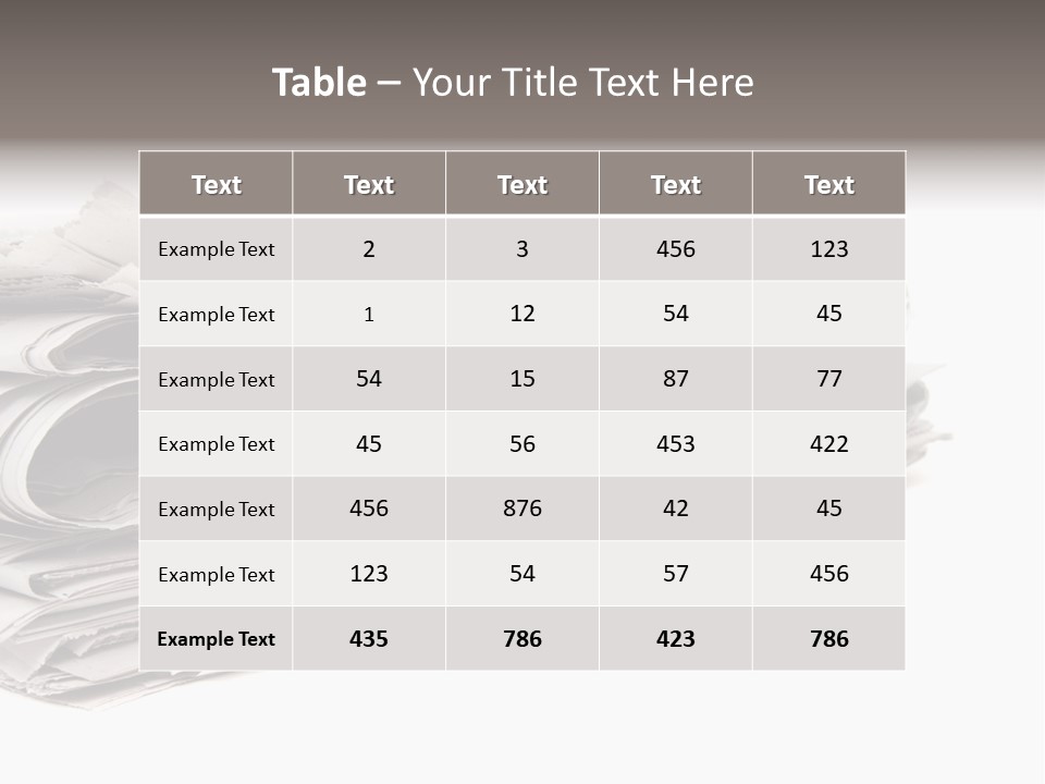 A Stack Of Newspapers With Glasses On Top Of It PowerPoint Template
