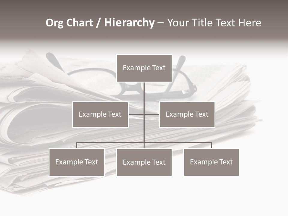 A Stack Of Newspapers With Glasses On Top Of It PowerPoint Template