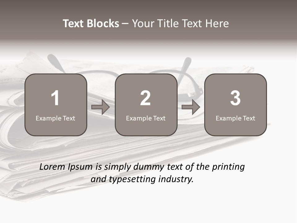 A Stack Of Newspapers With Glasses On Top Of It PowerPoint Template