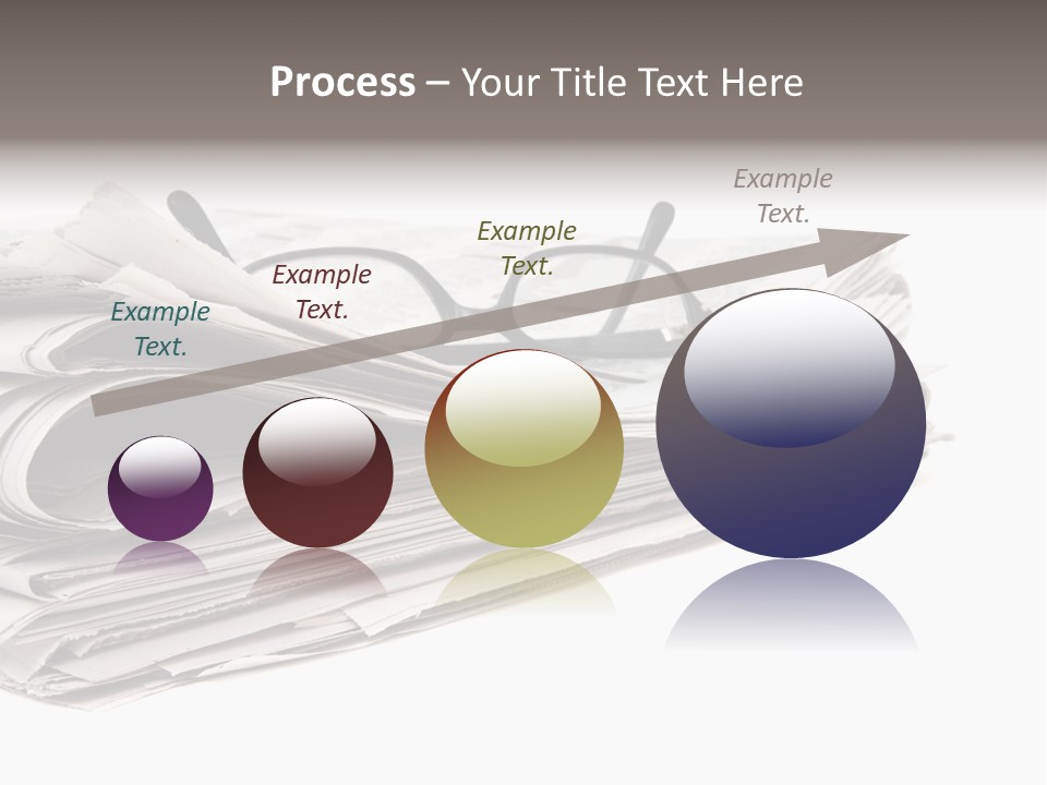 A Stack Of Newspapers With Glasses On Top Of It PowerPoint Template