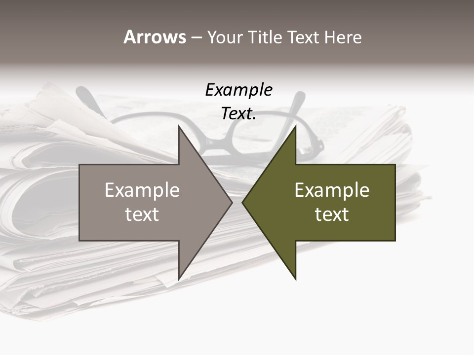 A Stack Of Newspapers With Glasses On Top Of It PowerPoint Template
