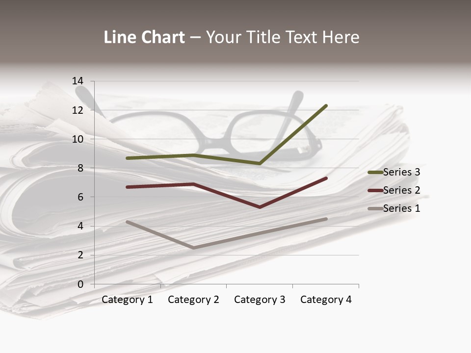 A Stack Of Newspapers With Glasses On Top Of It PowerPoint Template