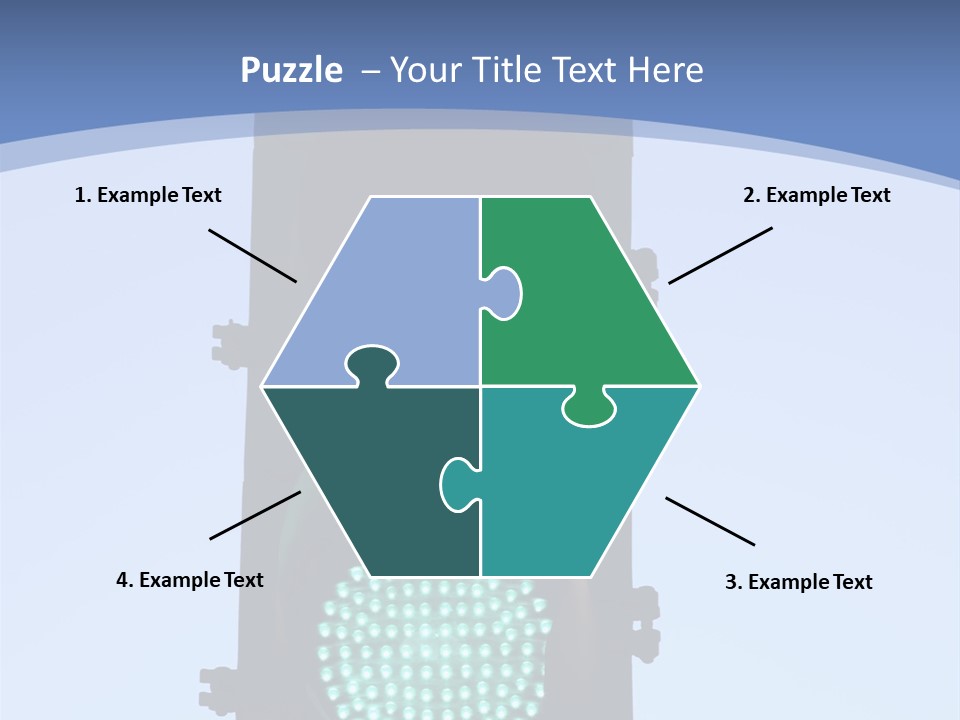 A Green Traffic Light With A Blue Background PowerPoint Template