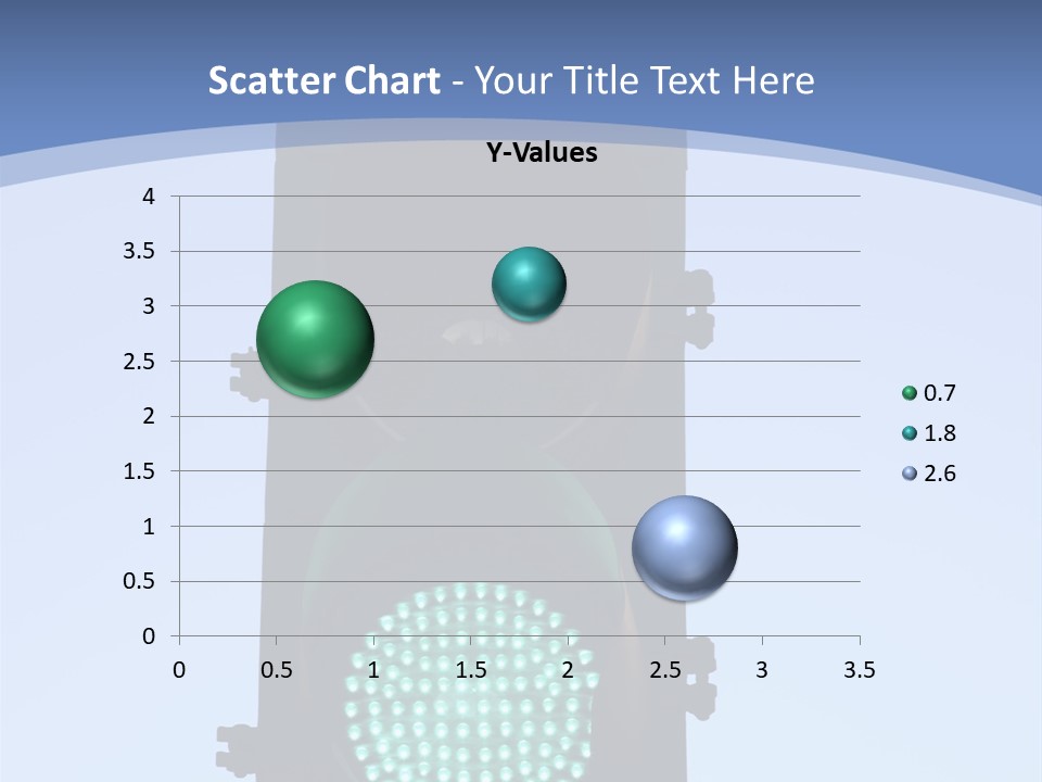 A Green Traffic Light With A Blue Background PowerPoint Template
