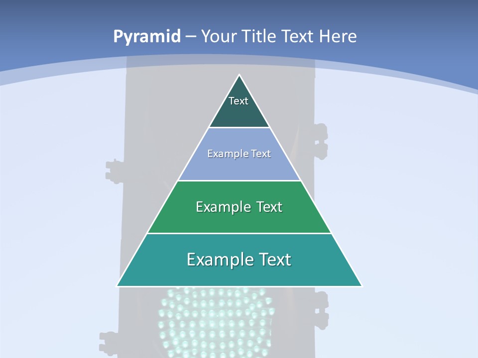 A Green Traffic Light With A Blue Background PowerPoint Template