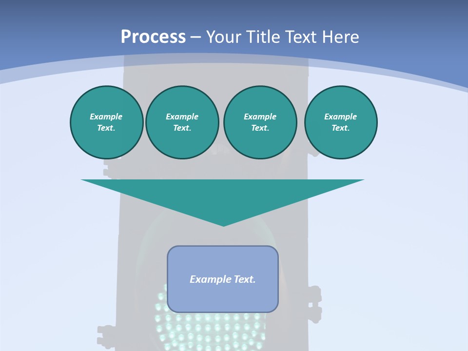 A Green Traffic Light With A Blue Background PowerPoint Template