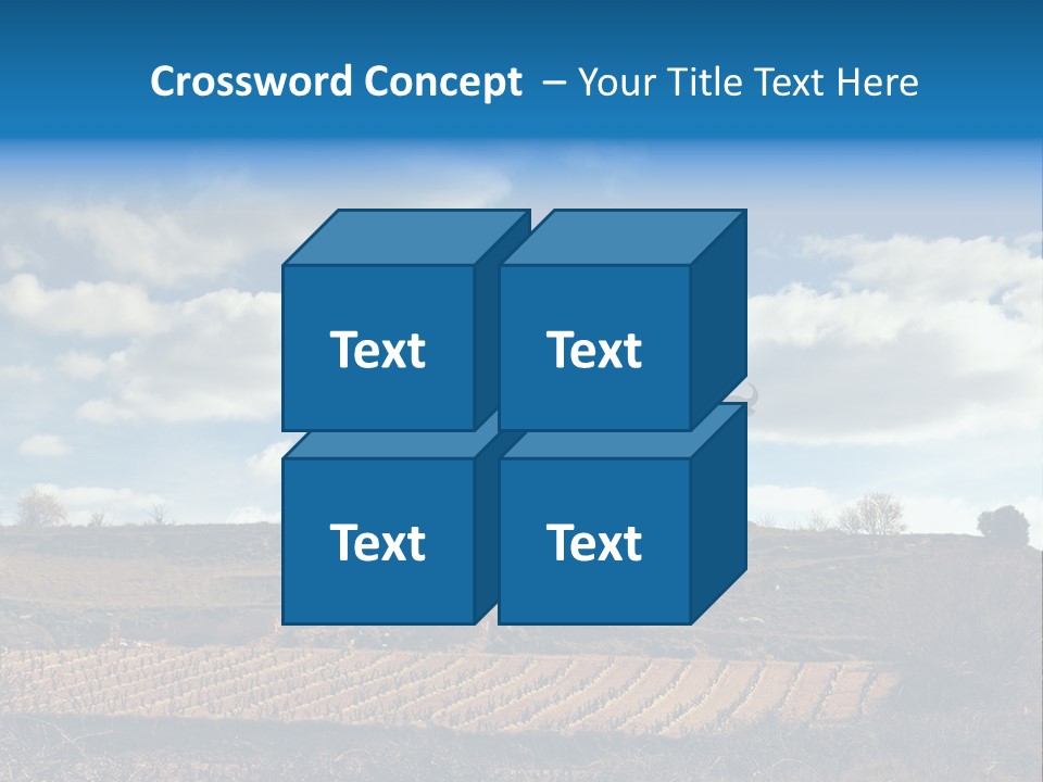 A Cow Standing On Top Of A Hill Under A Cloudy Blue Sky PowerPoint Template